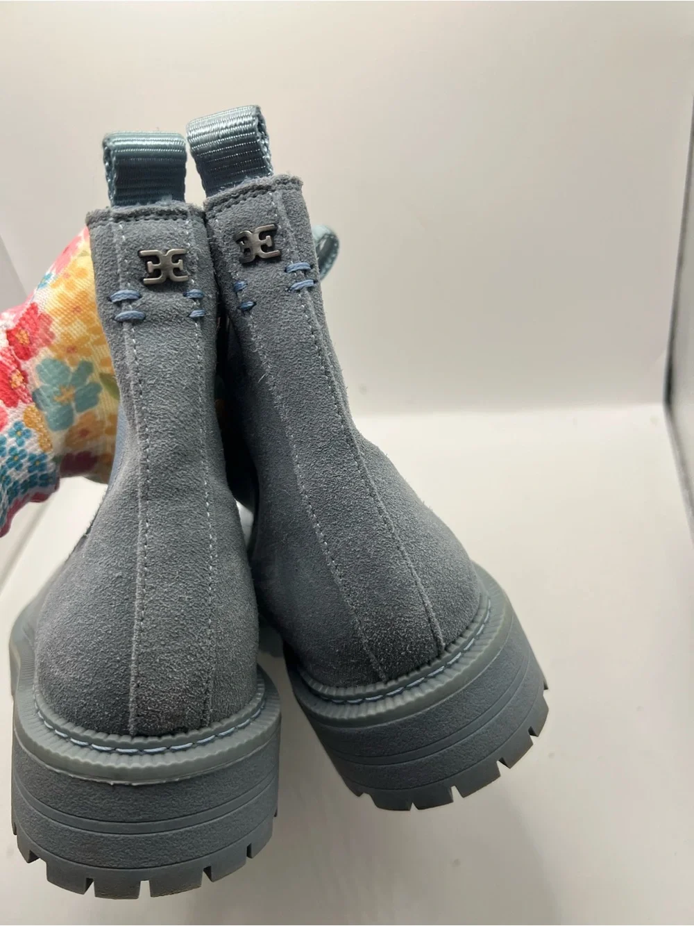 Sam Edelman Kids Blue Suede Chelsea Boots